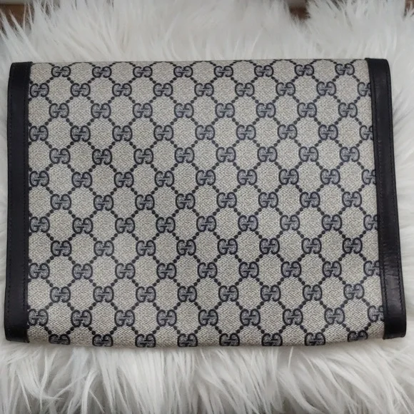 Authentic Vintage Gucci GG Monogram Supreme Clutch iPad Tablet Case - Picture 4 of 11